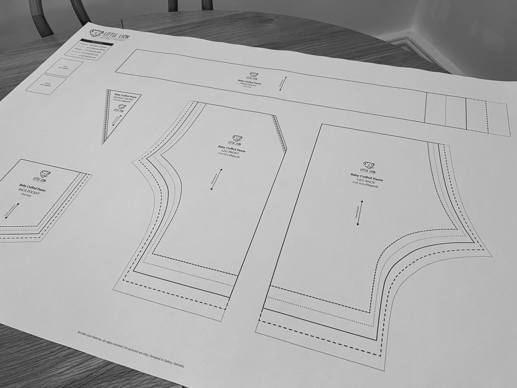 Baby Cuffed Pants Sewing Pattern