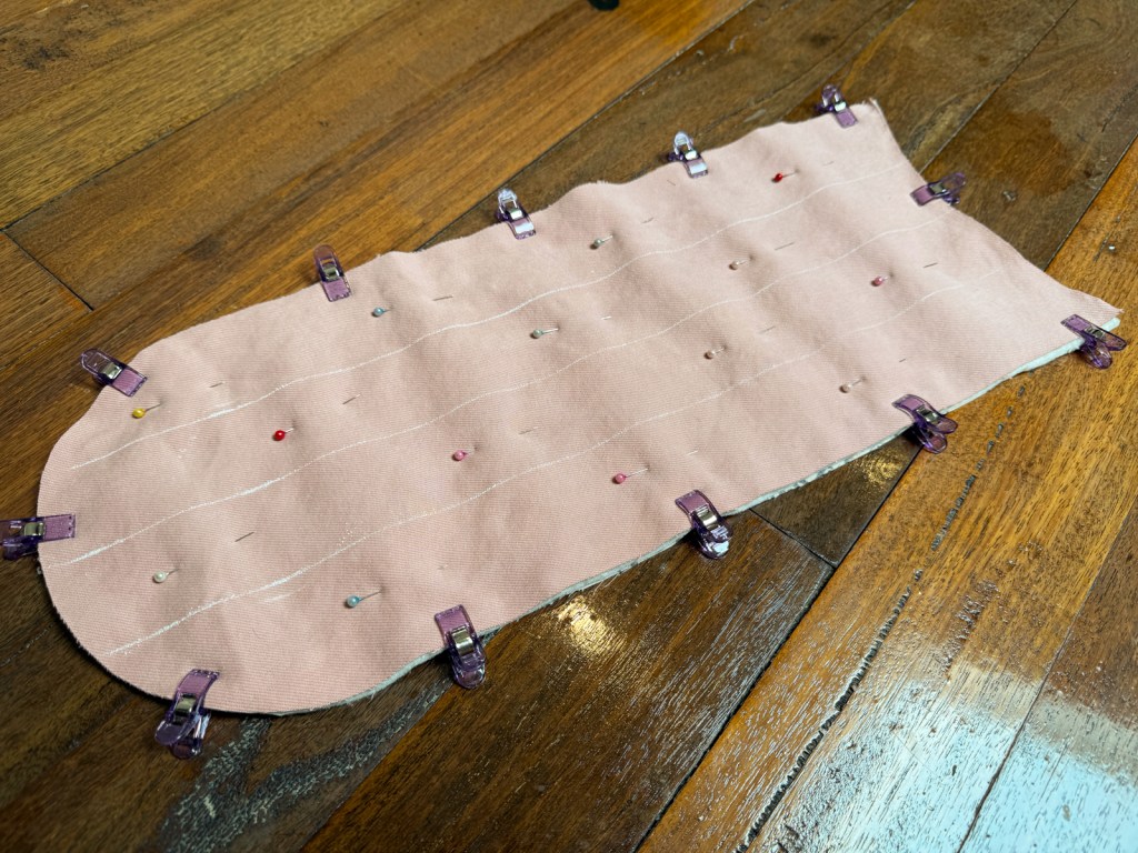 Quilt your pattern pieces - Sew a cute pouch for your electronics