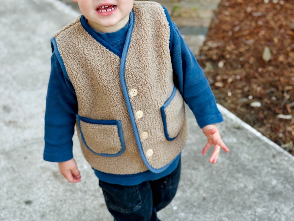 Toddler Teddy Vest Sewing&nbsp;Pattern